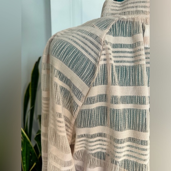 BCBGMAXAZRIA Pink Nude Semi-Sheer Long-sleeve Bodysuit - Picture 11 of 15